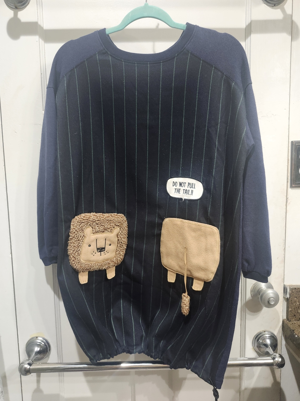Lion Pocket Drawstring Shirt Dress 🦁